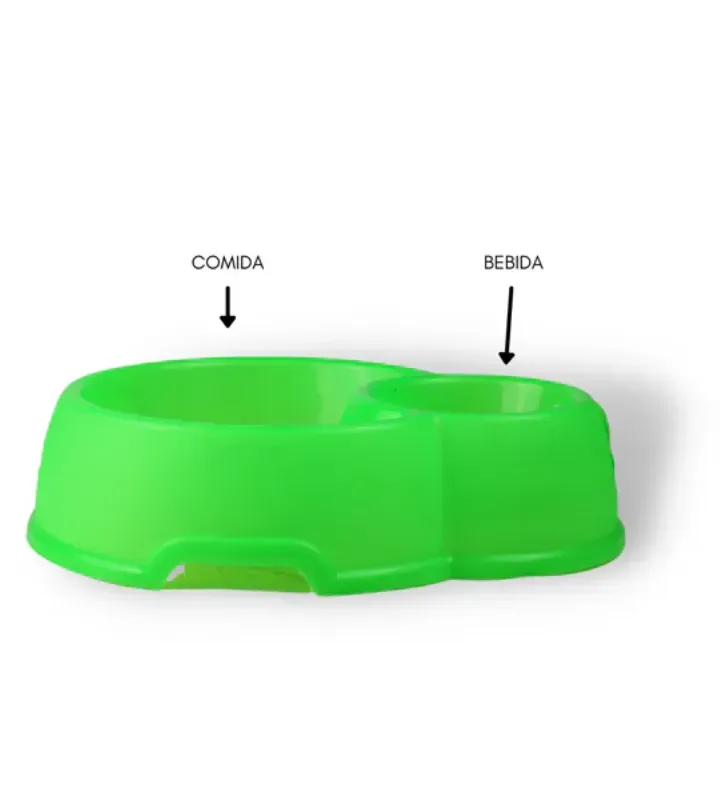 Comedero Doble Jerry MX-209 Yuliana – Plástico de colores para Mascotas
