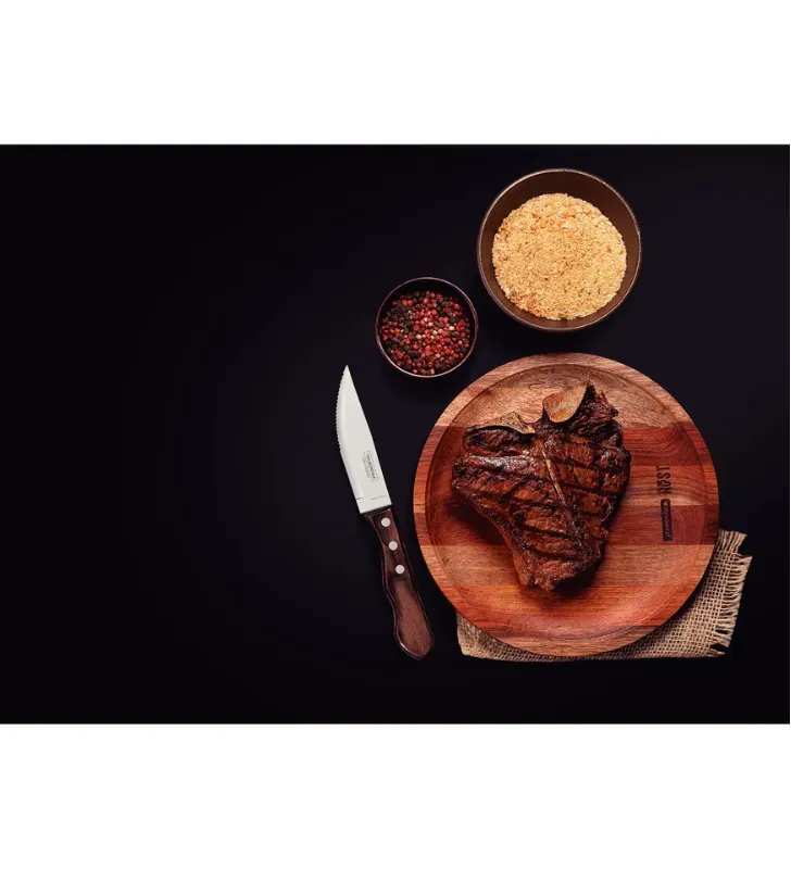 Juego Cuchillos Jumbo Tramontina Polywood 2 Piezas Castaño 29899/809