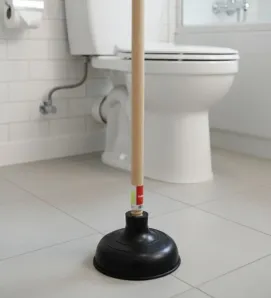 Bomba Destapacaños Sr. Limpio 800502 - Chupón de Goma y Mango de Madera