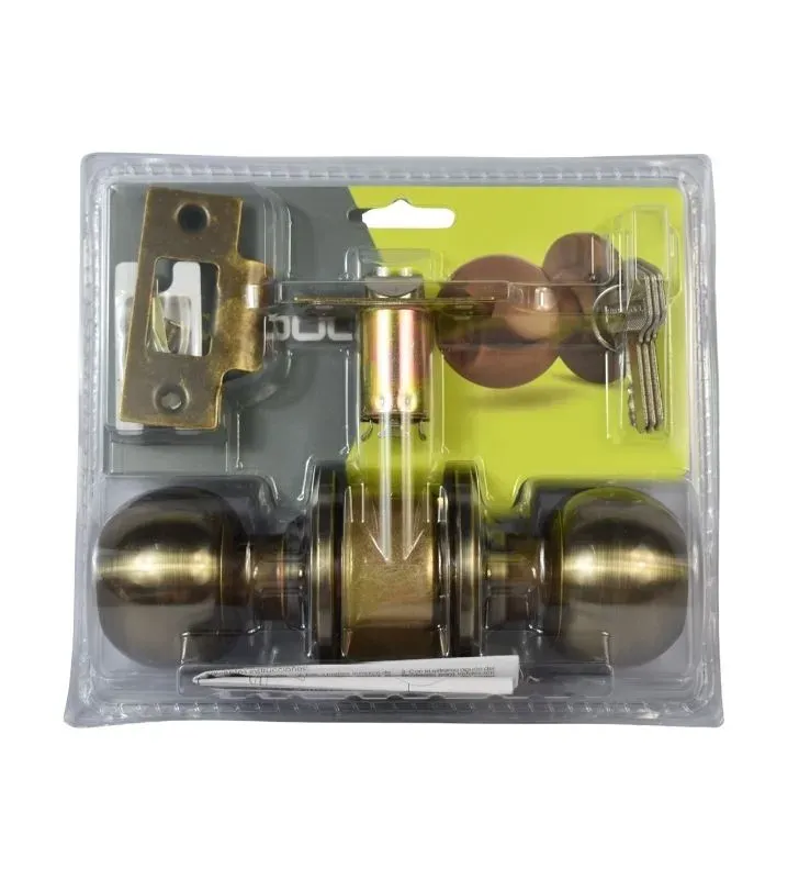 Cerradura de Pomo Tipo Esfera MAXTOOL 307105 - Perilla Metálica para Puerta Interior