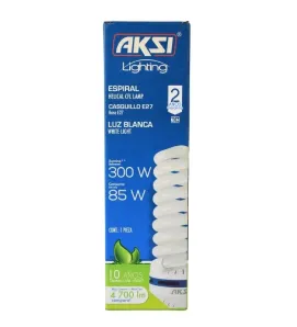 Foco Ahorrador SP 85W Luz Fría AKSI 110693 - 10000 Horas Ultra Brillante