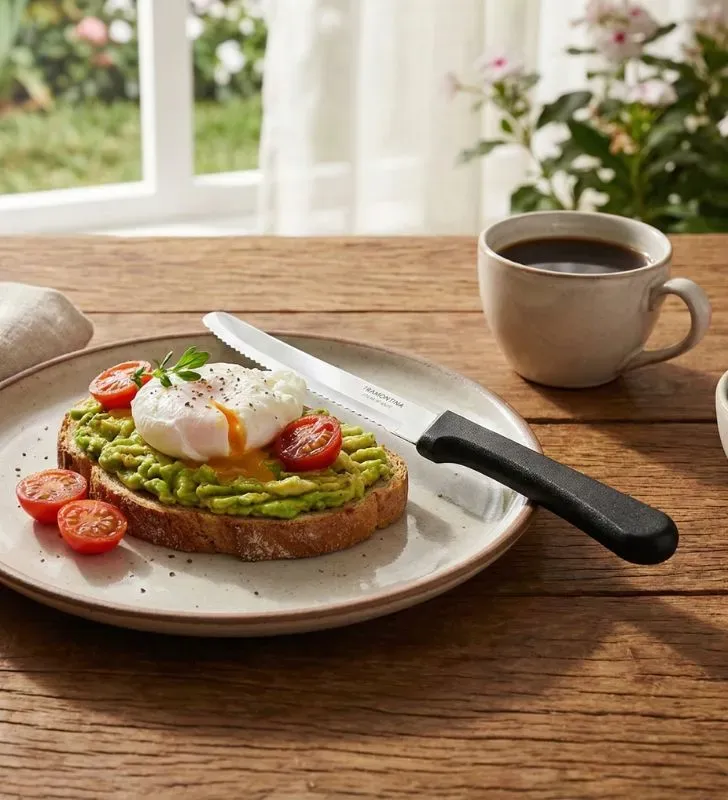 Cuchillo para Frutas Tramontina Plenus 5" Negro Acero Inox 22923/005