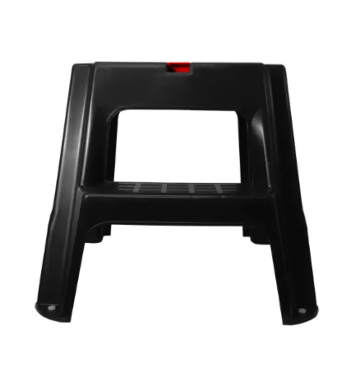 Banco Escalera 2 Peldaños MBESC Plastic Trends – Negro y Rojo