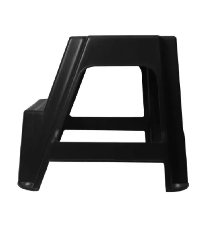 Banco Escalera 2 Peldaños MBESC Plastic Trends – Negro y Rojo