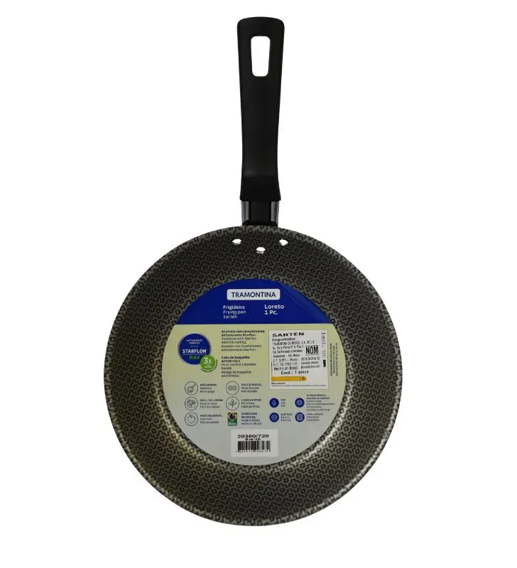 Sartén Tramontina Loreto 20 cm Antiadherente Starflon Max Rojo 20380/720