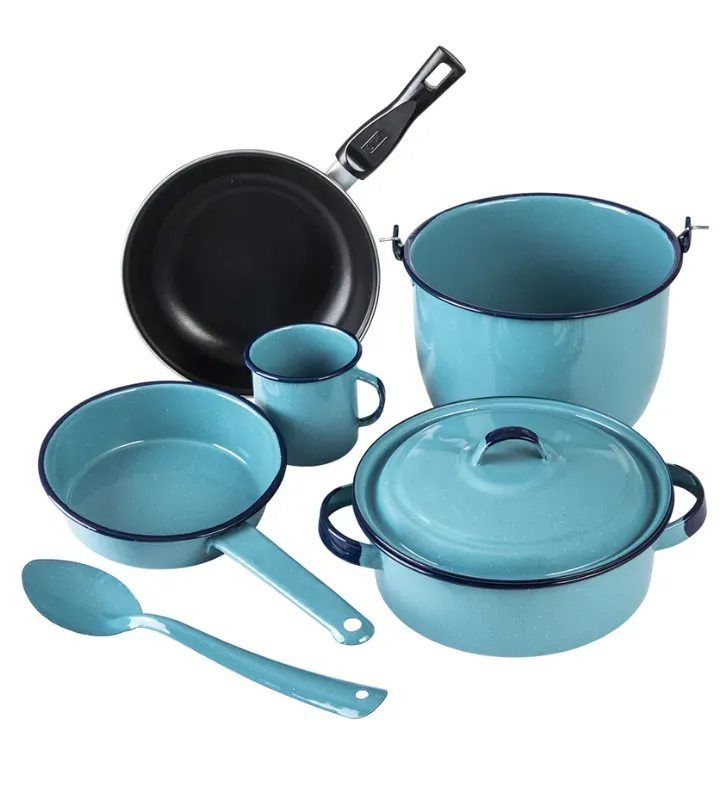 Batería de Cocina Cinsa Renata 7 Piezas Peltre Azul Turquesa