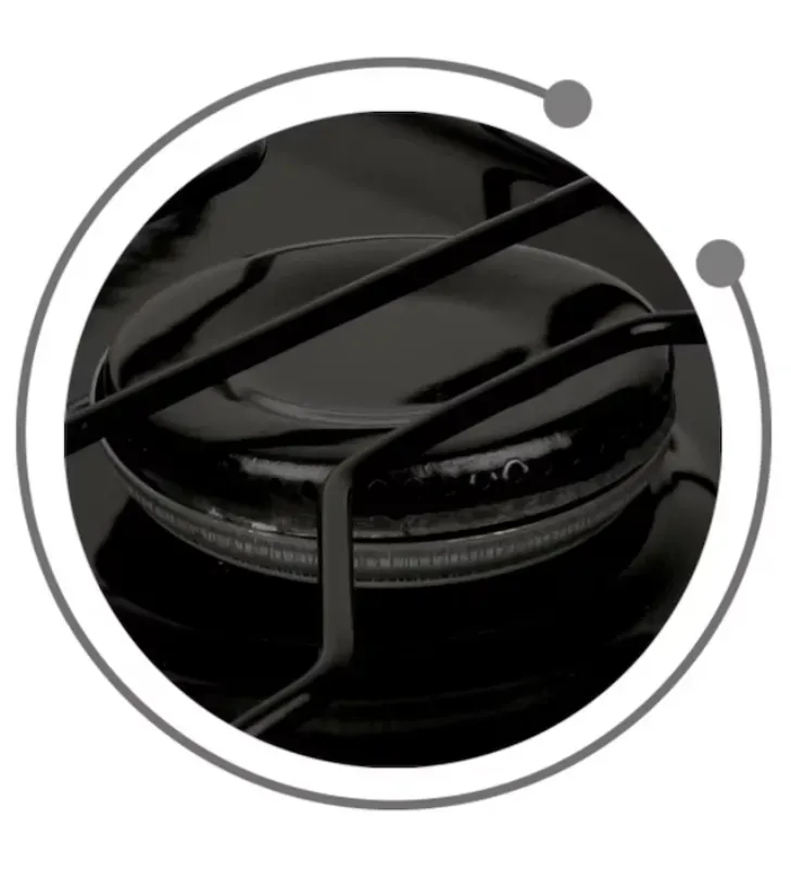 Estufa de Mesa AKSI 2 Quemadores Negra - Modelo Compacto | 116003