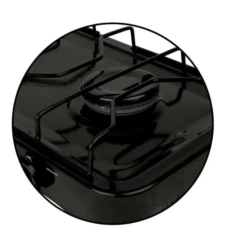 Estufa de Mesa AKSI 2 Quemadores Negra - Modelo Compacto | 116003