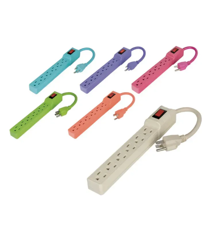 Barra Multicontacto AKSI 6 Entradas Colores | 118909