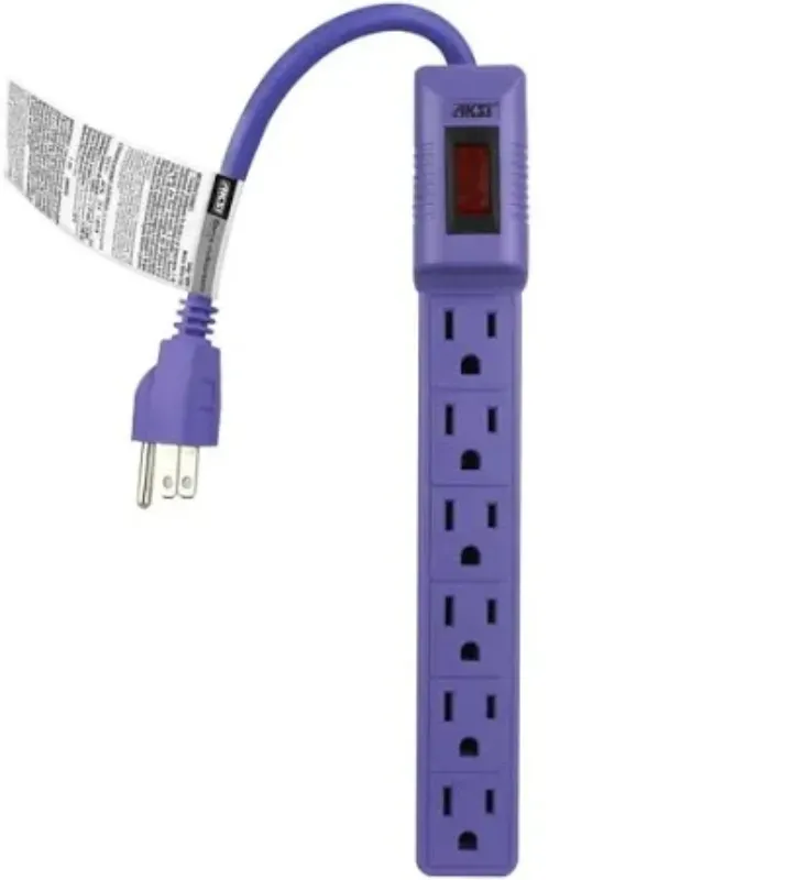 Barra Multicontacto AKSI 6 Entradas Colores | 118909