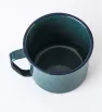 Vaso Recto CINSA No. 14 Aqua Jaspeado - Acero Vitrificado Filo Azul