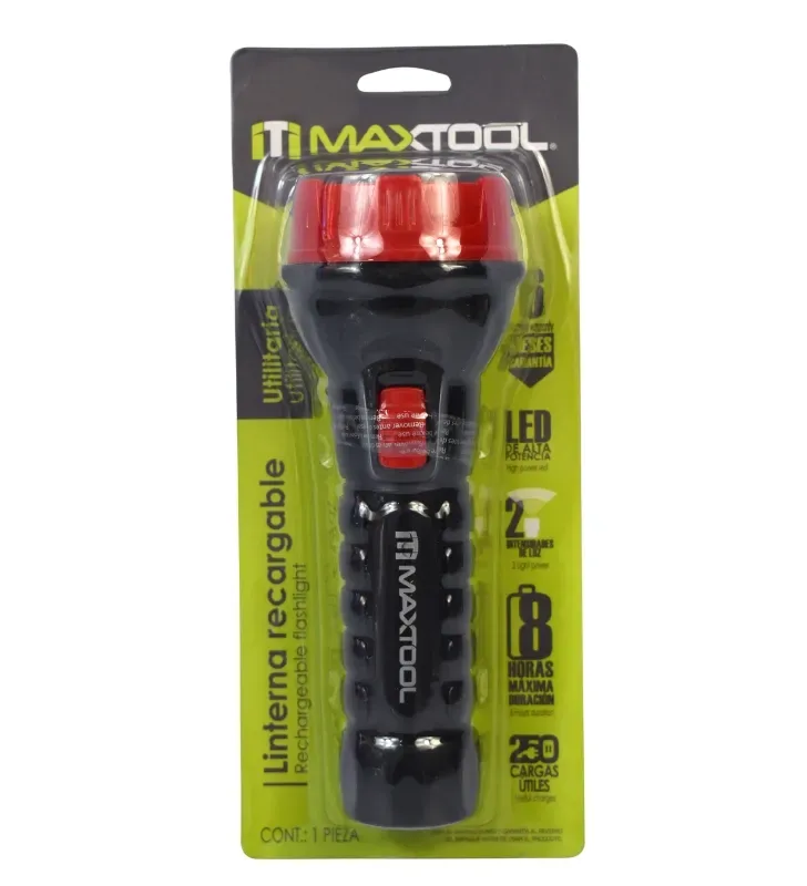 Linterna Utilitaria Recargable LED MAXTOOL 305212 - Emergencia y Trabajo