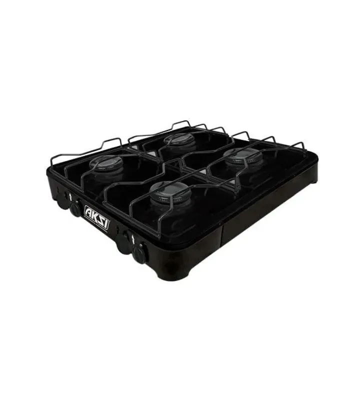 Estufa de Mesa AKSI 4 Quemadores Negra - Modelo Familiar | 116004