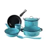 Batería de Cocina Cinsa Renata 7 Piezas Peltre Azul Turquesa