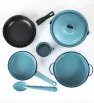 Batería de Cocina Cinsa Renata 7 Piezas Peltre Azul Turquesa