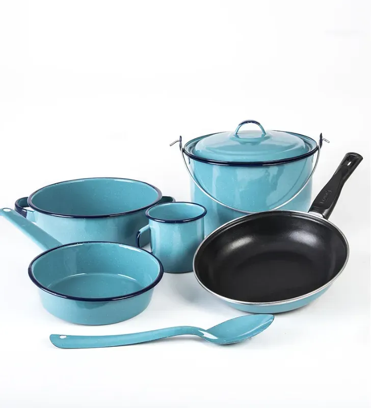 Batería de Cocina Cinsa Renata 7 Piezas Peltre Azul Turquesa