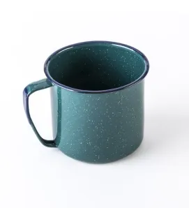 Vaso Recto CINSA No. 14 Aqua Jaspeado - Acero Vitrificado Filo Azul