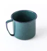 Vaso Recto CINSA No. 14 Aqua Jaspeado - Acero Vitrificado Filo Azul