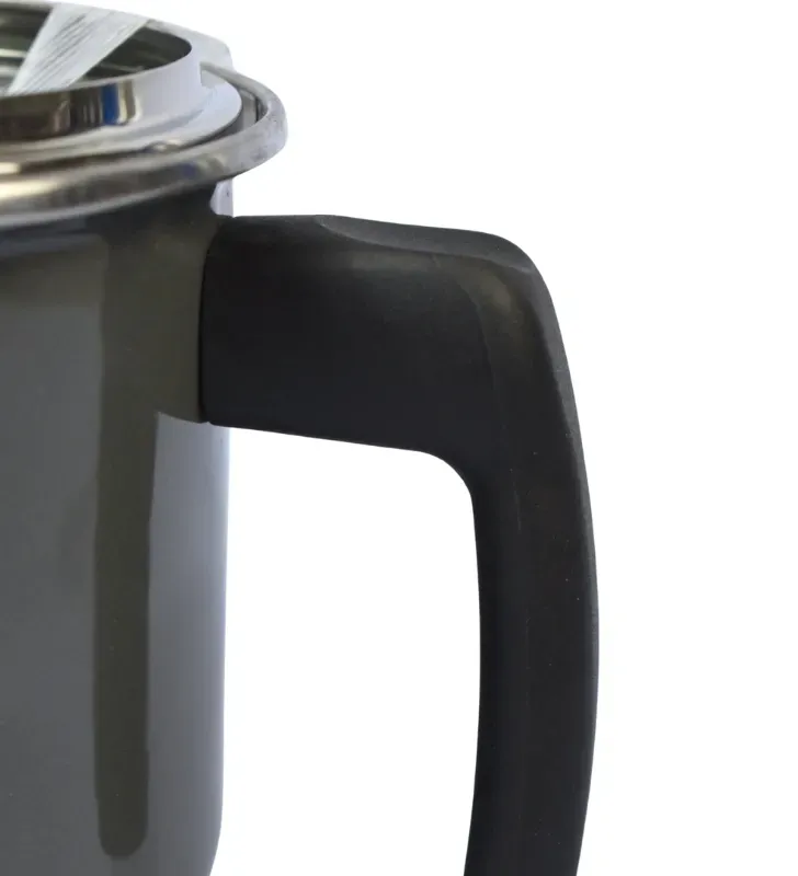 Hervidor Cinsa Duramax 14 cm Negro - Acero Vitrificado y Tapa de Vidrio