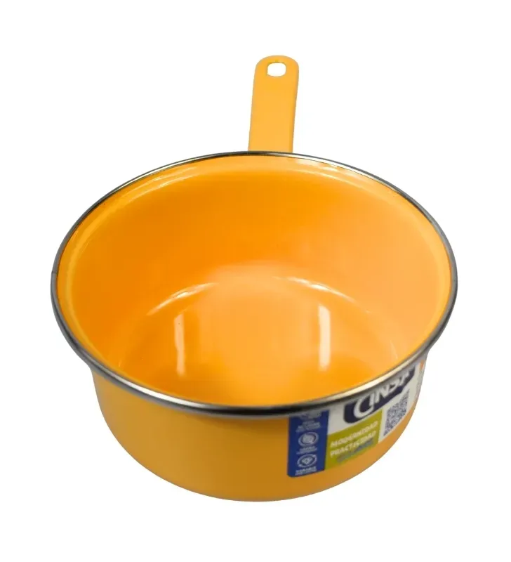 Cacerola Cinsa Praktica 14 cm 1 Lt Peltre Amarillo Mediterráneo