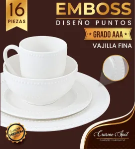 VAJILLA EMBOSS LINEAS