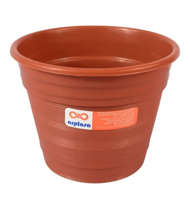 Maceta ARPLASA No. 1 Plástico Colores Barro y Chocolate