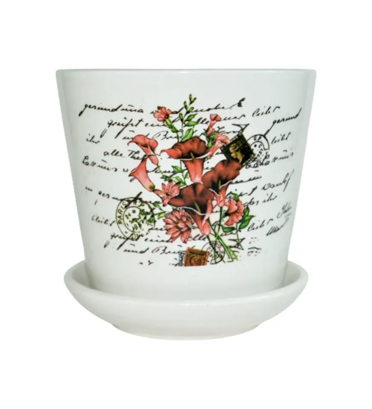 Maceta con plato MSG1314 – práctica y resistente