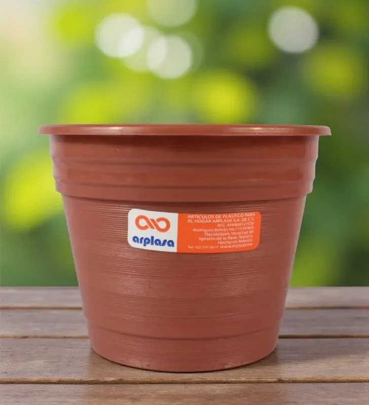 Maceta ARPLASA No. 1 Plástico Colores Barro y Chocolate