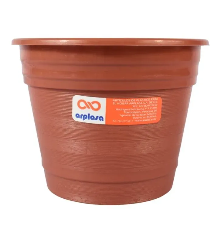 Maceta ARPLASA No. 1 Plástico Colores Barro y Chocolate