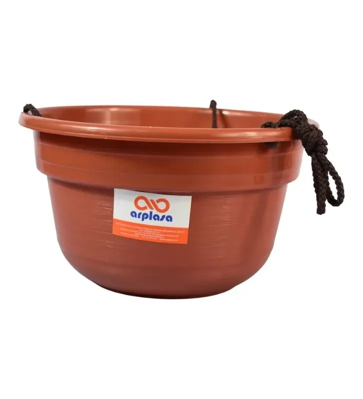 Maceta Colgante ARPLASA No. 1 Plástico Terracota con Cuerda