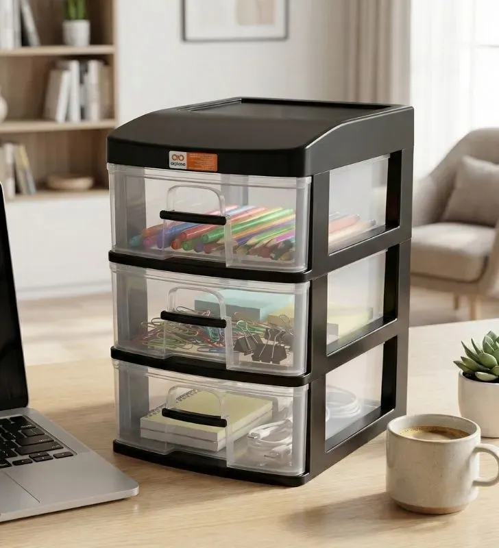 Organizador de Plástico ARPLASA 3 Niveles – Cajonera Transparente