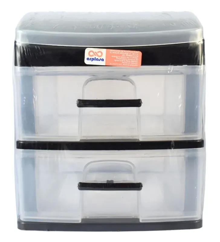 Organizador de Plástico ARPLASA 2 Niveles – Cajonera Transparente
