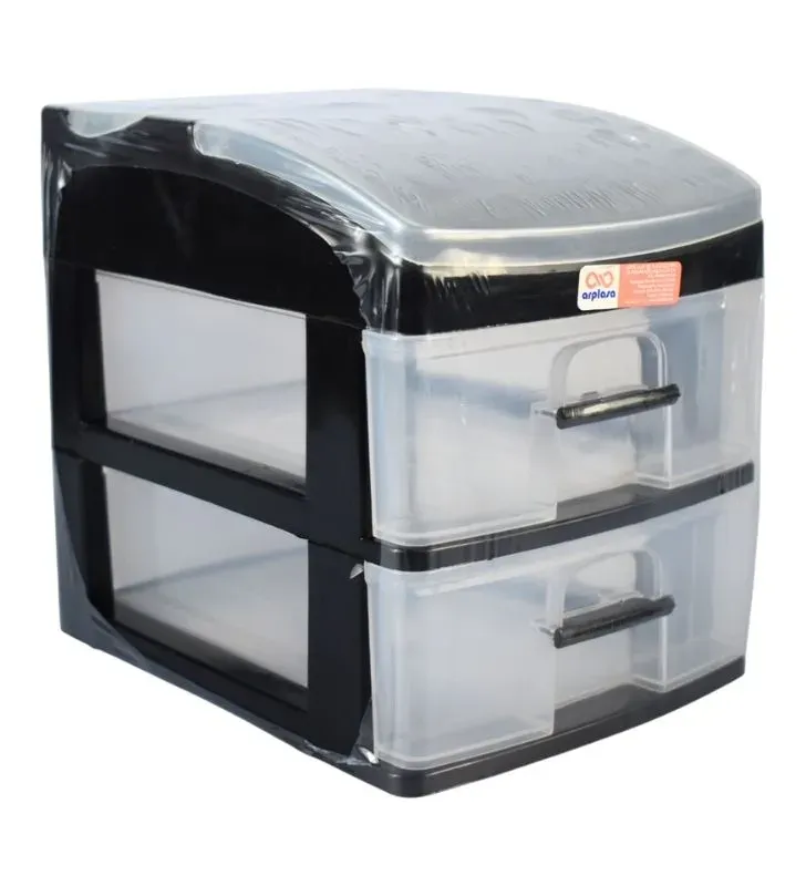 Organizador de Plástico ARPLASA 2 Niveles – Cajonera Transparente