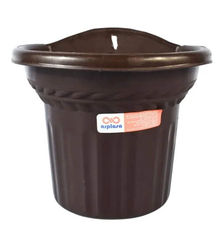 Maceta Pared ARPLASA No. 1 Plástico Chocolate – Jardín Vertical