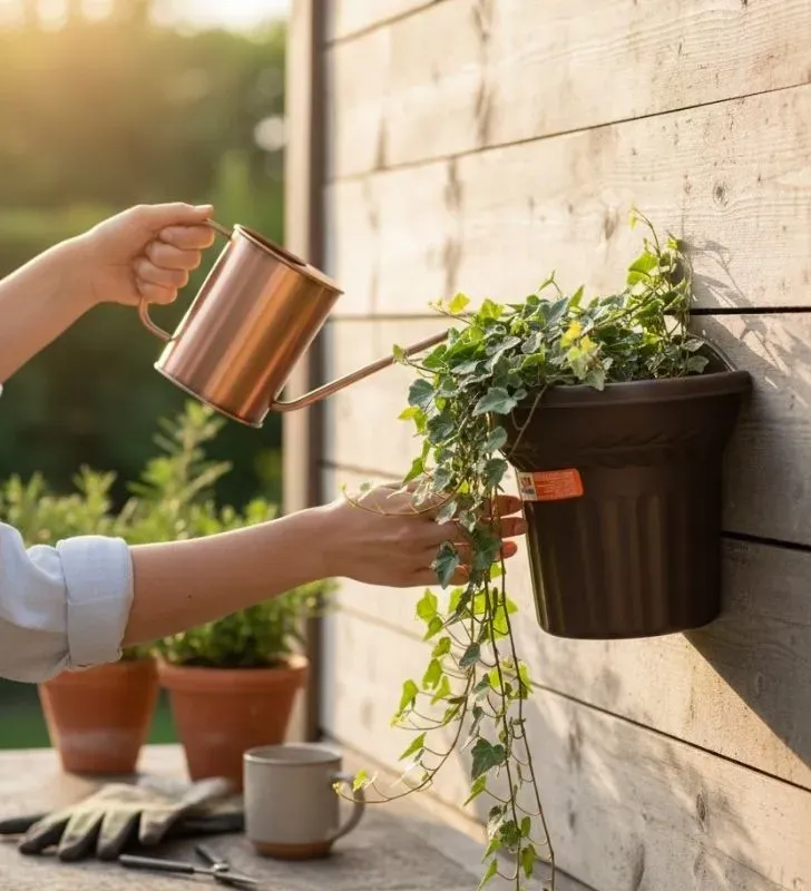 Maceta Flores ARPLASA No. 2 Plástico Chocolate Decorada