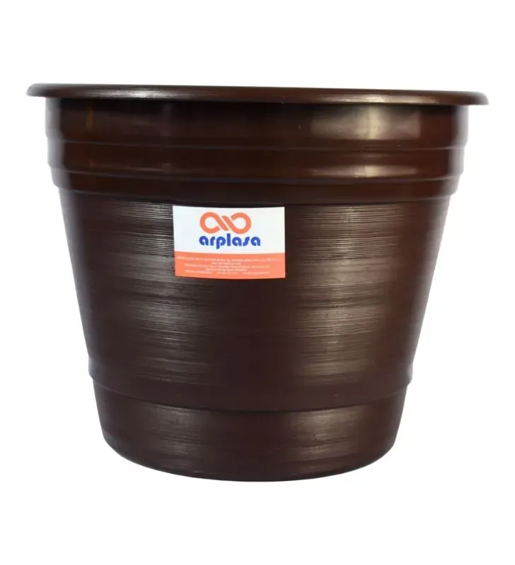 Maceta Gigante ARPLASA No. 5 Plástico Chocolate para Jardín