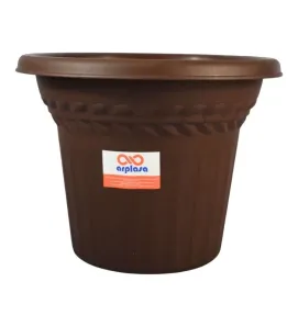 Maceta Roma ARPLASA No. 5 Plástico Chocolate – Diseño Clásico