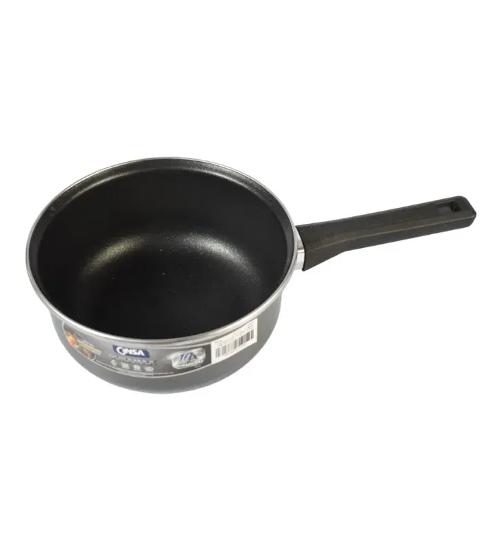 Cacerola CINSA Duramax 18 cm Negro Antiadherente Tapa Vidrio - 2 Litros