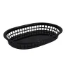 Canasta Fast Food Ovalada TRAVESSA 27x17.5cm Plástico Negro (121-002-005)