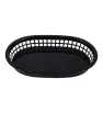 Canasta Fast Food Ovalada TRAVESSA 27x17.5cm Plástico Negro (121-002-005)