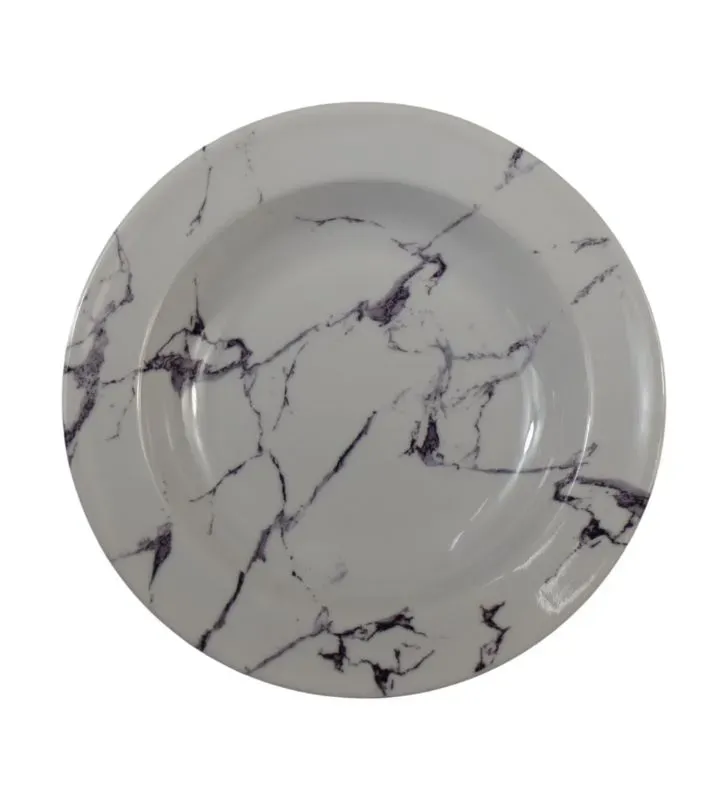 Plato Súpero 8" Melamina Diseño Mármol TRAVESSA (103-018-005)