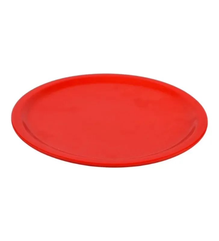 Plato Trinche Redondo Rojo 10" Melamina TRAVESSA D38 (004-016-107)