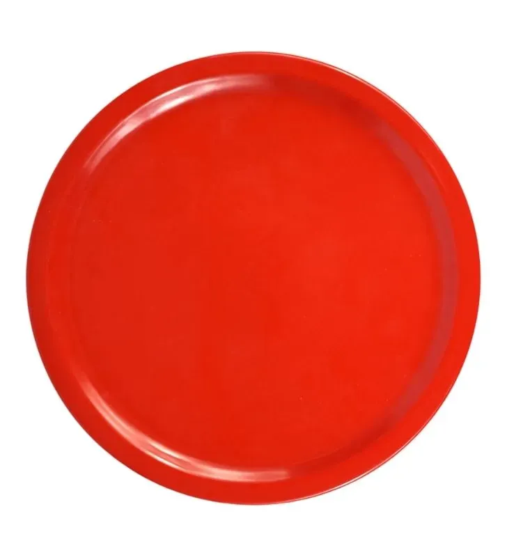 Plato Trinche Redondo Rojo 10" Melamina TRAVESSA D38 (004-016-107)