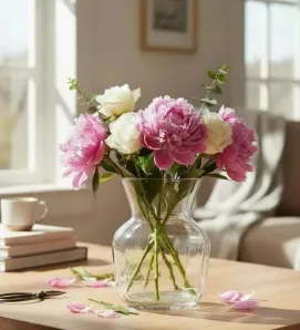 Florero Bugambilia Chico 22 cm Cristal NORTH GLASS - Jarrón Transparente