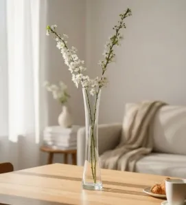 Florero ESPIGA Chico Cristal 25 cm NORTH GLASS - Jarrón Alto y Delgado