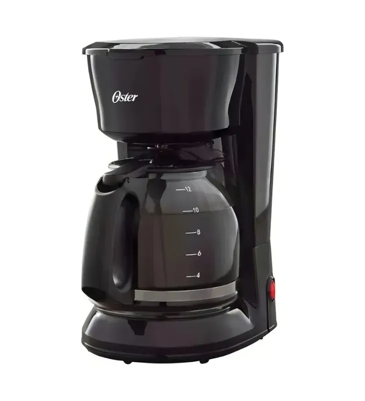 Cafetera Oster 12 tazas Negra 2128179 – Goteo Semi Automático, Filtro Permanente, 1000 W