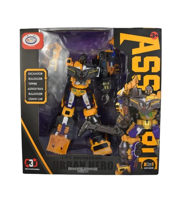 Robot Transformable 6 en 1 Urban Hero 2888337 – Juguetes Kimbo Construcción