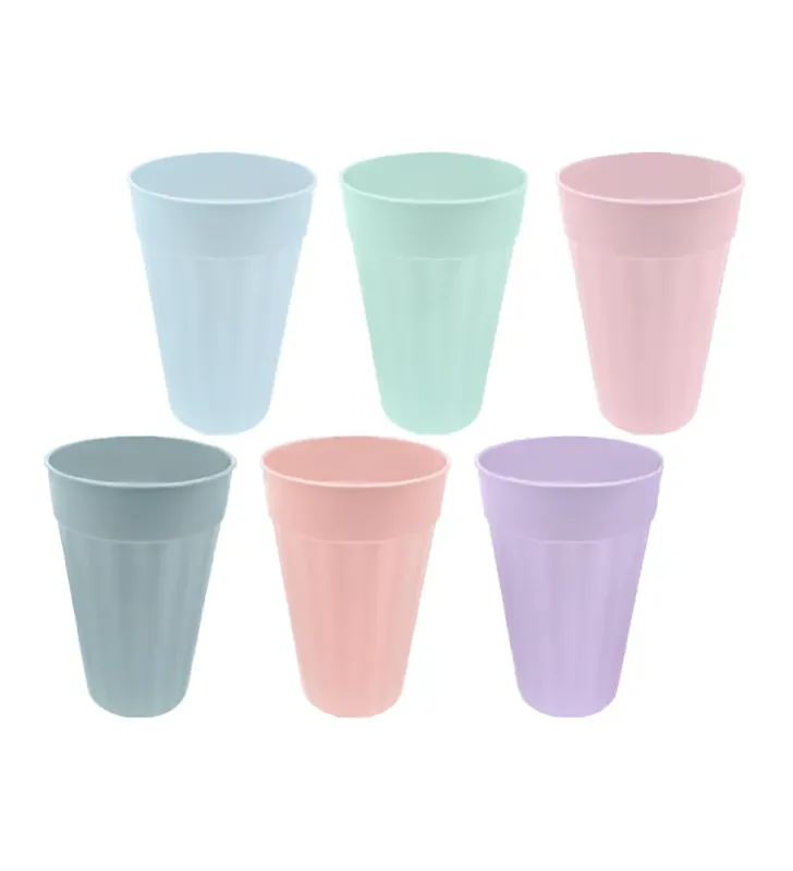 Vaso BIG Arcoíris Combinado Plástico – Set de Colores Pastel Marca BORIS