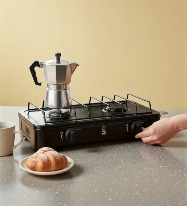 Parrilla de Gas PDH PD57 – 2 Quemadores, Cuerpo Metálico