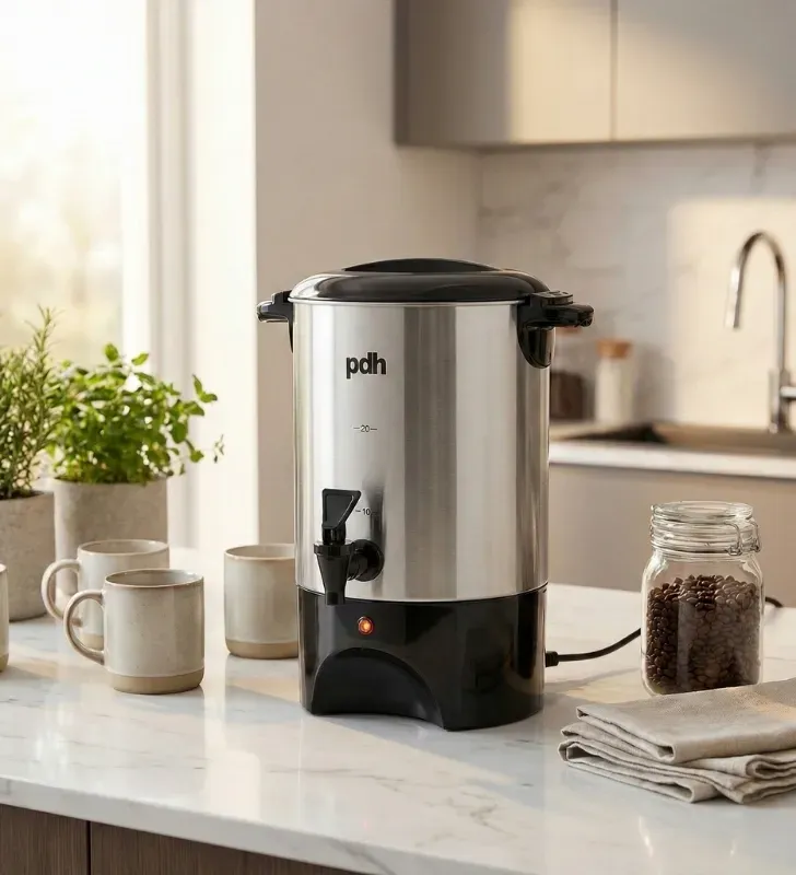 Cafetera Percoladora PDH PD512 20 Tazas – Acero Inoxidable